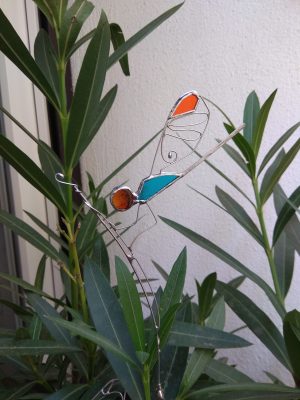 little stained glass dragon fly
